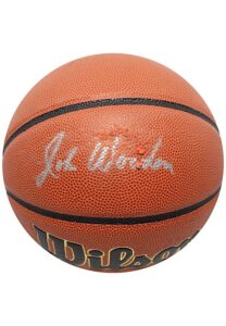 John Wooden Single-Signed Wilson Basketball