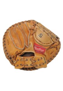 Johnny Bench Cincinnati Reds Game-Used & Autographed Catcher’s Mitt