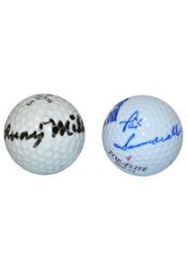 Johnny Miller & Pat Summerall Autographed Golf Balls