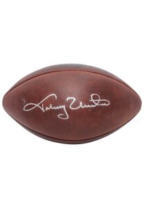 Johnny Unitas Single-Signed Wilson “The Duke” Football