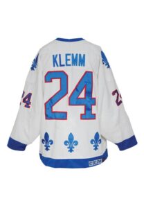 Jon Klemm Circa 1994 Quebec Nordiques & Circa 1996 Colorado Avalanche Game-Used Jerseys