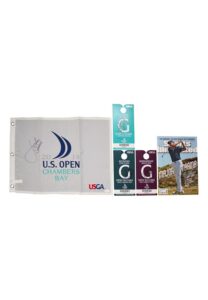 Jordan Spieth Autographed 2015 U.S. Open Flag, Sports Illustrated Magazine & 3 Parking Passes