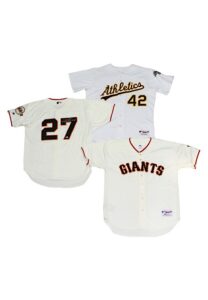 Juan Marichal & Orlando Cepeda SF Giants & Dave Henderson Oakland A’s Autographed & Inscribed Autographed Home Jerseys