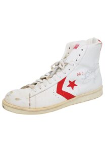 Julius “Dr. J” Erving Philadelphia 76ers Game-Used & Autographed Sneaker