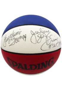 Julius Erving & George Gervin Dual-Signed Official NBA Basketball