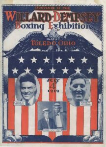 July 14, 1919 Dempsey Willard Fight Program and Ticket Stub