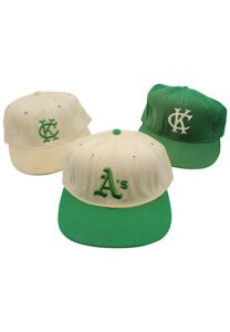 Kansas City & Oakland A’s Game-Used Caps