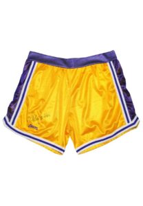 Kareem Abdul-Jabbar Autographed Los Angeles Lakers Shorts