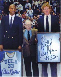 Kareem Abdul-Jabbar, Bill Walton & John Wooden Autographed Photo