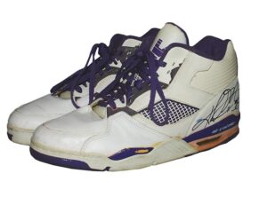 Karl Malone Utah Jazz Game-Used & Autographed Sneakers