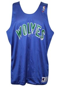 Kevin Garnett Minnesota Timberwolves Player-Worn & Autographed Reversible Practice Jersey