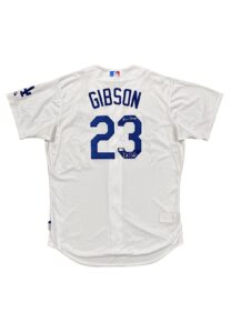 Kirk Gibson LA Dodgers Signed & Inscribed Jersey