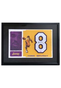 Kobe Bryant LA Lakers Signed Jersey Number & Nameplate Framed Display