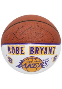 Kobe Bryant Los Angeles Lakers Autographed White Panel Basketball