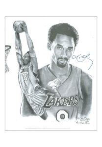 Kobe Bryant Signed 24″x20″ Robert Stephen Simon Studios Artistic Print