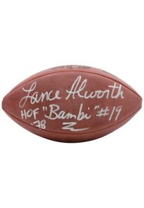 Lance “Bambi” Alworth San Diego Chargers Autographed & Inscribed Football