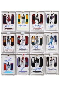 Large Grouping Of Baseball Autographed & Game-Used Jersey Cards Including Rivera, Pujols, Gooden, Deion & Many More