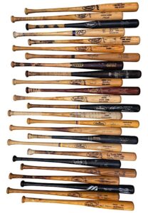 Large Grouping Of Game-Used, Game-Issued & Autographed Bats Including Many Texas Rangers