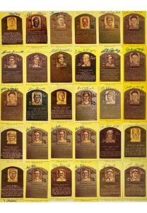 Large Grouping Of Signed Hall Of Fame Postcards