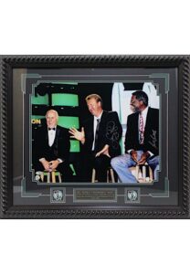 Larry Bird, Bill Russell & Red Auerbach Multi-Signed Framed Display