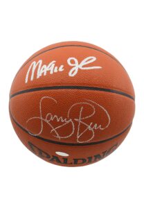 Larry Bird & Magic Johnson Dual Signed Official Stern Basketball