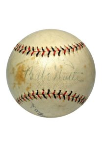 Late 1920s Babe Ruth Single-Signed Pacific Coast League Baseball