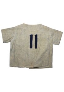 Late 1930s Vernon “Lefty” Gomez New York Yankees Road Flannel Jersey Custom-Made For His Infant Child