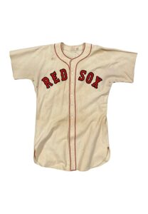 Late 1940’s Birdie Tebbetts Boston Red Sox Game-Used Home Flannel Jersey