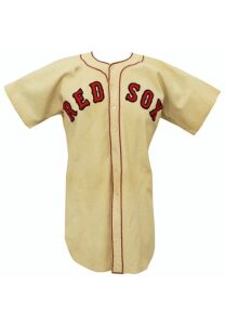 Late 1940’s Birdie Tebbetts Boston Red Sox Game-Used Home Flannel Jersey