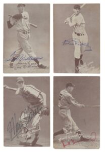 Late 1940s Exhibit Autographed Baseball Cards