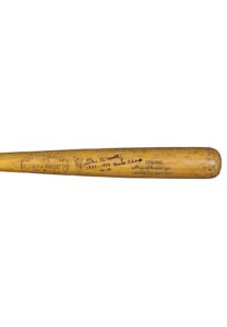 Late 1940s Gene Woodling Game-Used & Autographed Bat