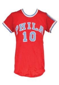 Late 1940s Joe Fulks BAA Philadelphia Warriors Worn Shooting Shirt