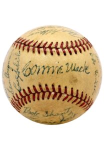 Late 1940s Philadelphia A’s Team-Signed OAL Baseball With Mack