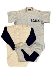 Late 1940s SF Seals Game-Used Complete Uniform