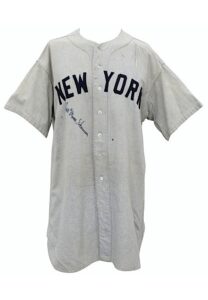 Late 1950s Bill “Moose” Skowron New York Yankees Game-Used & Autographed Road Flannel Jersey