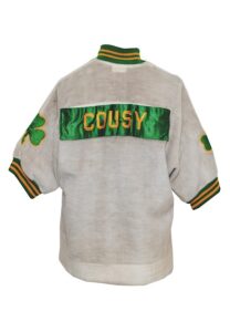 Late 1950’s Bob Cousy Boston Celtics Worn & Autographed Fleece Home Jacket