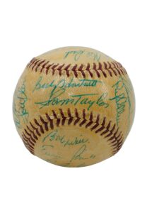 Late 1950s Chicago Cubs Team Signed ONL Baseball with Banks & Hornsby