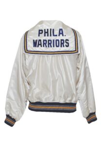 Late 1950s Joe Grabowski Philadelphia Warriors Worn Satin Warm-Up Jacket