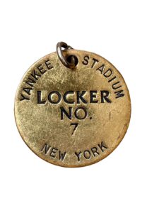 Late 1950s Mickey Mantle NY Yankees Locker Tag