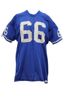 Late 1960s Bob Kowalkowski Detroit Lions Game-Used Durene Jersey & Stirrups