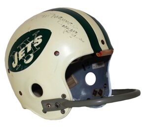 Late 1960s Don Maynard NY Jets AFL Game-Used & Autographed Helmet