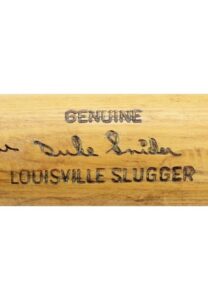 Late 1960s Duke Snider Los Angeles Dodgers Game-Used & Autographed Coaches Bat