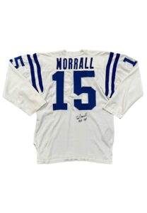 Late 1960s Earl Morrall Baltimore Colts Game-Used & Autographed ‘1968 MVP’ Durene Jersey