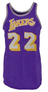 Late 1960s Elgin Baylor Los Angeles Lakers Game-Used Road Uniform