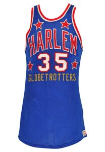 Late 1960s Geese Ausbie Harlem Globetrotters Game-Used Durene Uniform With Matching Autographed Sneakers