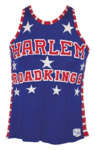 Late 1960’s Harlem Roadkings Game-Used Jersey with Shorts, Warm-Up Jacket & Stirrup Socks