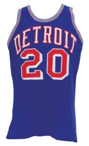 Late 1960’s Otto Moore Detroit Pistons Game-Used Road Jersey 