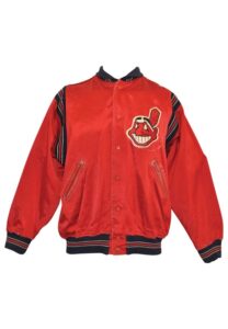 Late 1967-73 Cleveland Indians No. 24 Player-Worn Dugout Satin Jacket