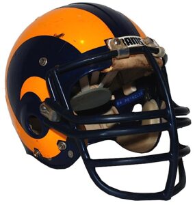 Late 1970s Jack “Hacksaw” Reynolds LA Rams Game-Used Suspension Helmet