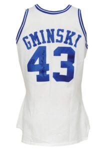 Late 1970s Mike Gminski Duke Blue Devils Game-Used & Autographed Home Jersey